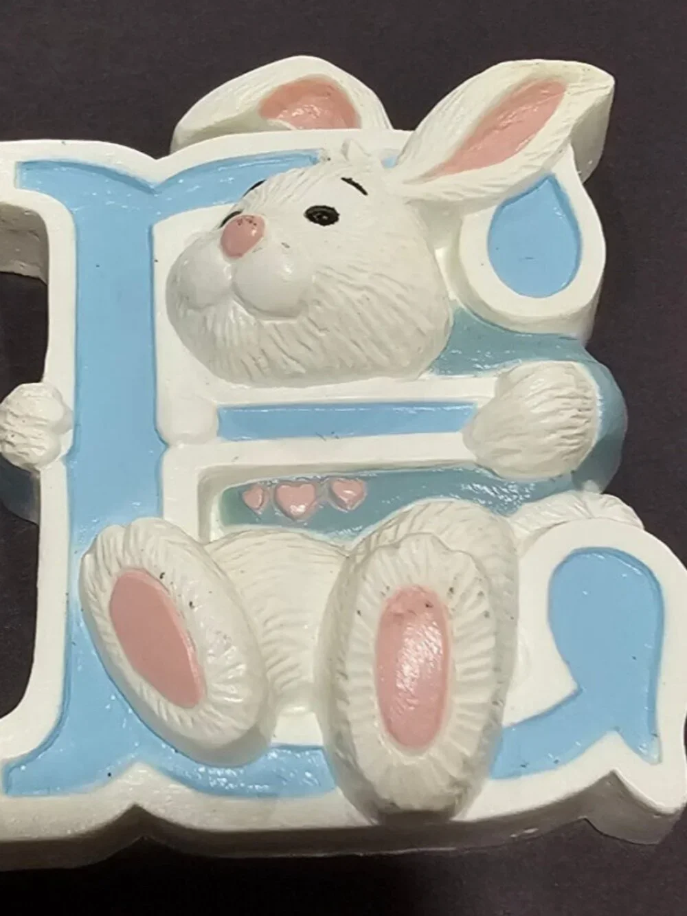 VTG 1990s Burwood Love Wall Decor and Wall Pockets Girl & Boy Bunny Rabbits- Bab